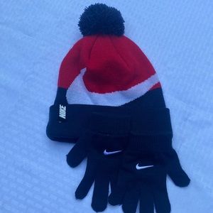 Nike youth stocking cap and mittens